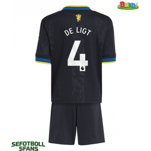 Manchester United Matthijs de Ligt #4 Tredjeställ Barn 2025-26 Kortärmad (+ Korta byxor)